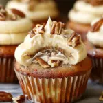 Banana Cinnamon Pecan Cupcakes with Cream Cheese