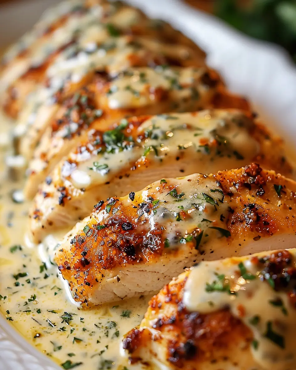 Baked Caesar Chicken with Creamy Parmesan Sauce: Easy &amp; Delicious