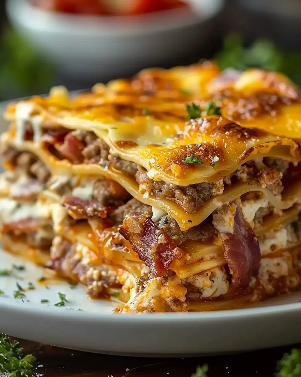 Parmesan Garlic Turkey Bacon Cheeseburger Lasagna Recipe Made Easy
