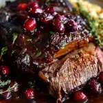 Slow-Braised Beef Roast with Cranberry Balsamic Glaze