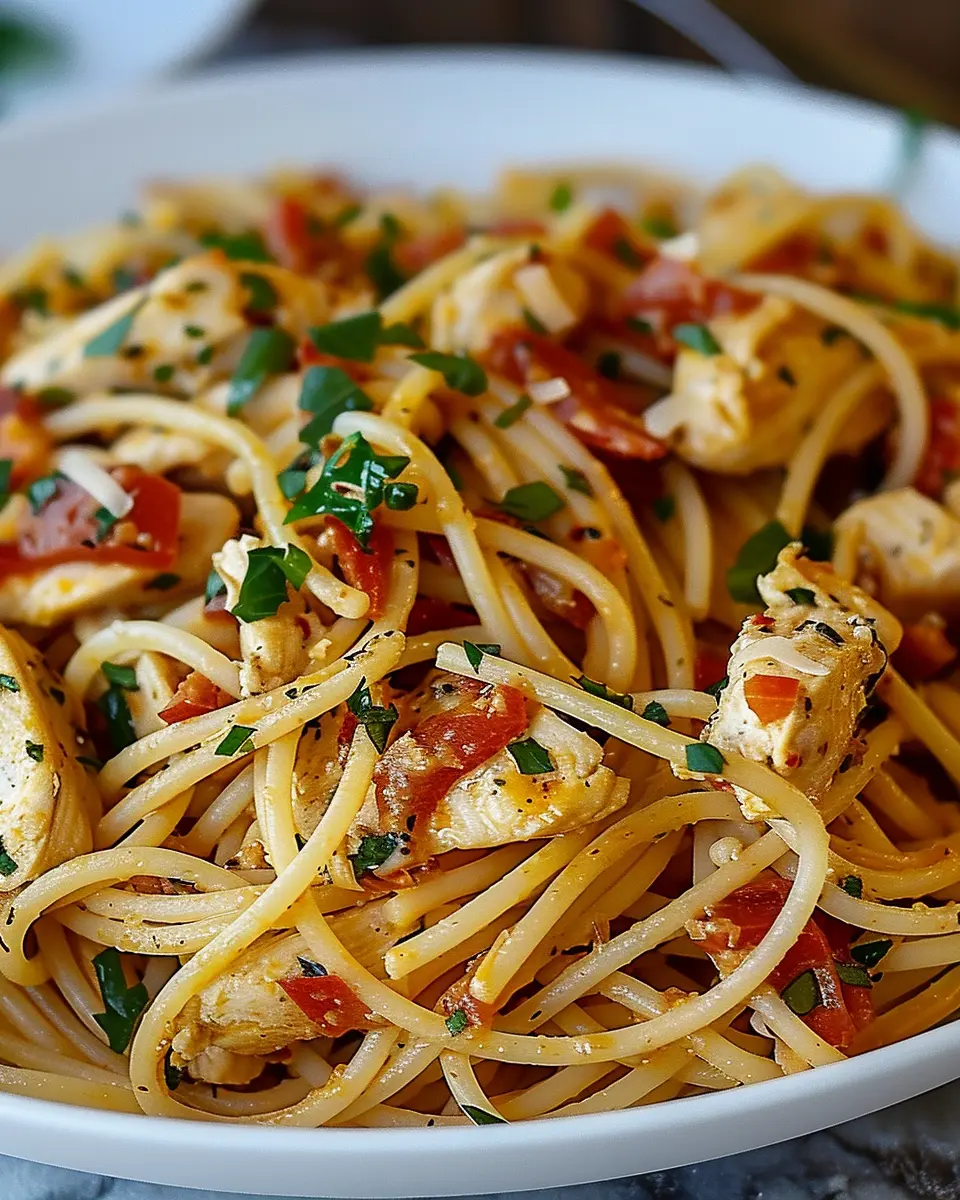Monterey Chicken Spaghetti: Easy Recipe with Turkey Bacon Delight