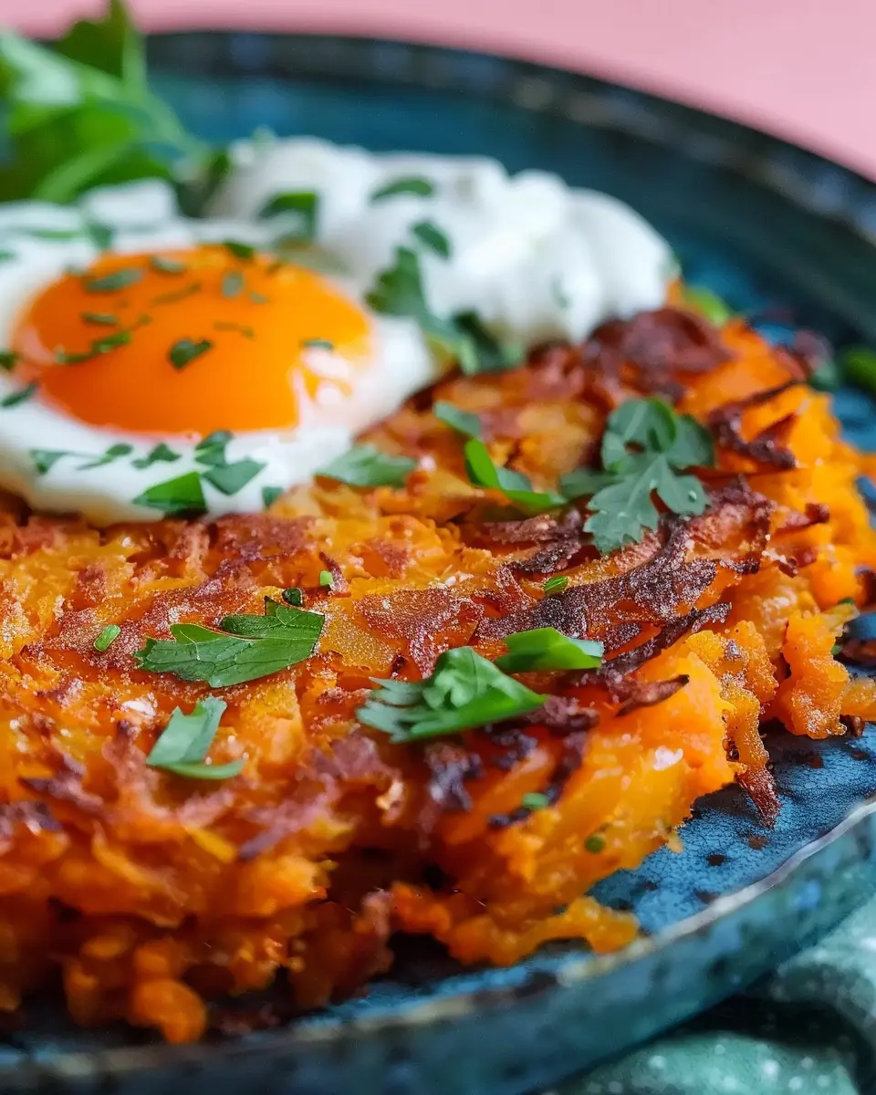 Savory Sweet Potato Hash Browns with Turkey Bacon Delight