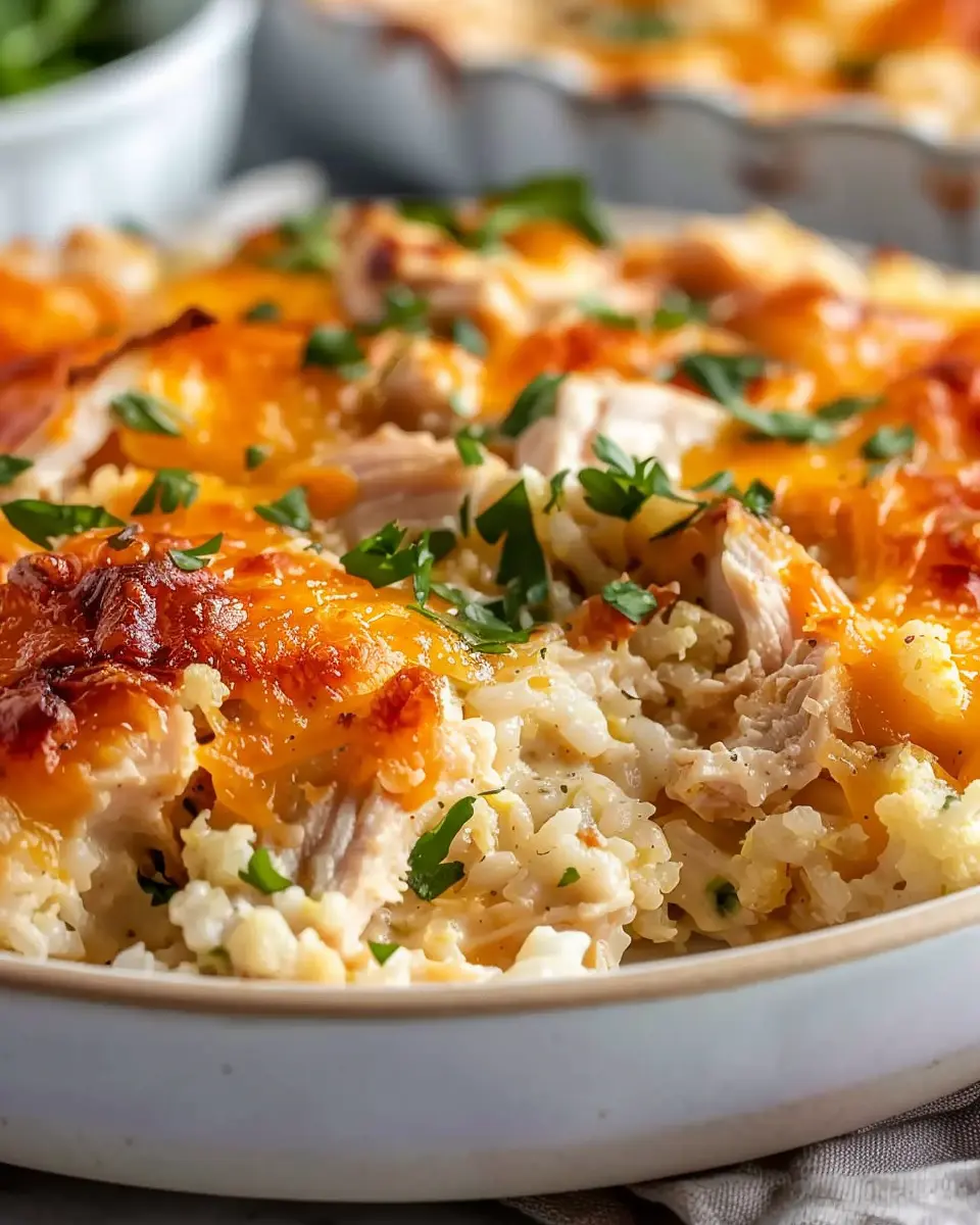 Healthy Chicken Cauliflower Rice Casserole: A Comforting Twist