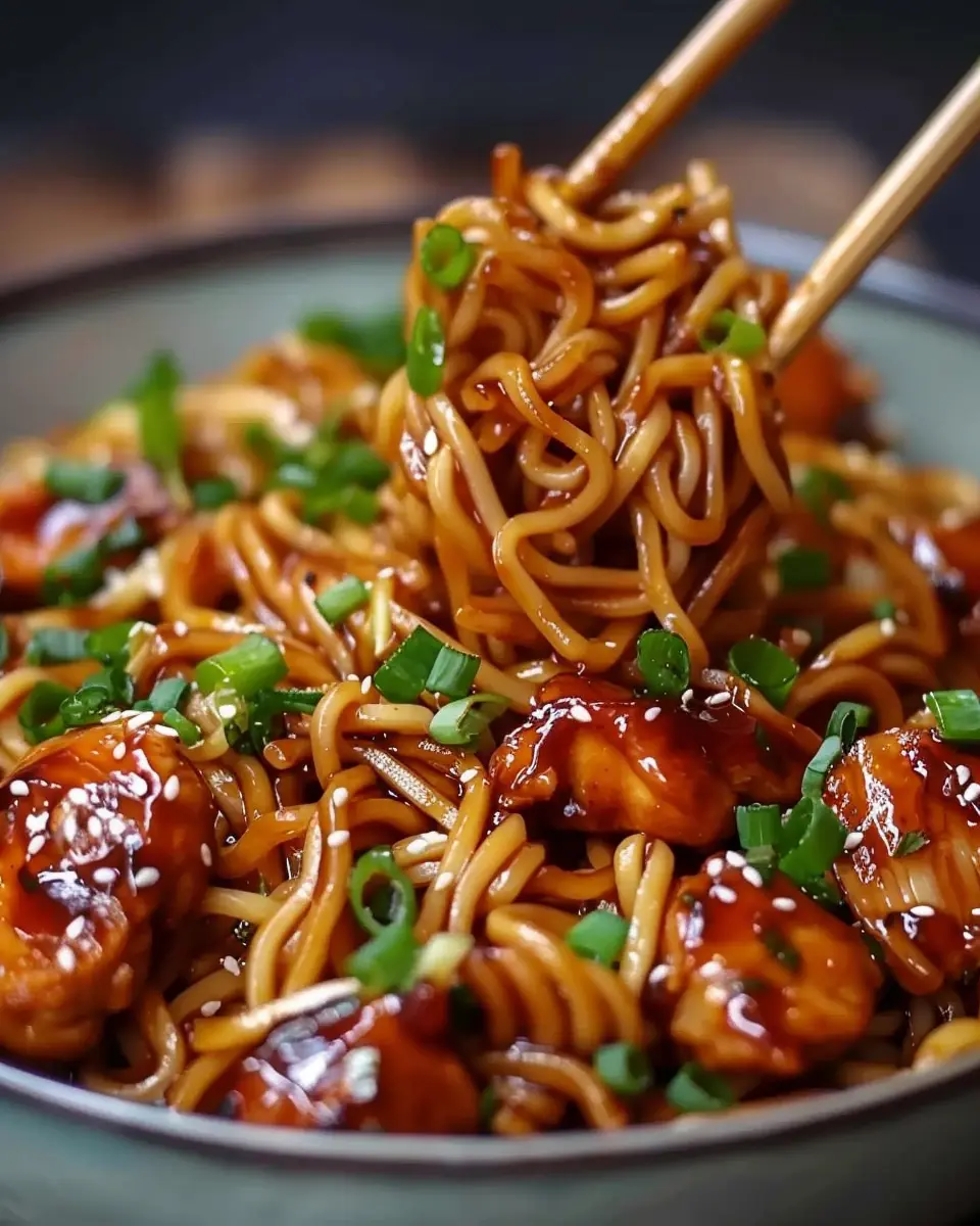 Sticky Garlic Chicken Noodles Recipe: The Best Comfort Food Dish