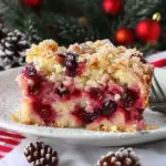 Christmas Cranberry Buckle with Sugar Cookie Streusel