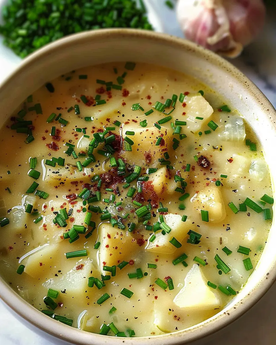 Best Hangover Cure: Indulgent Garlic Potato Soup with Turkey Bacon