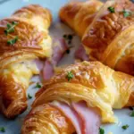 Baked Ham and Cheese Croissants