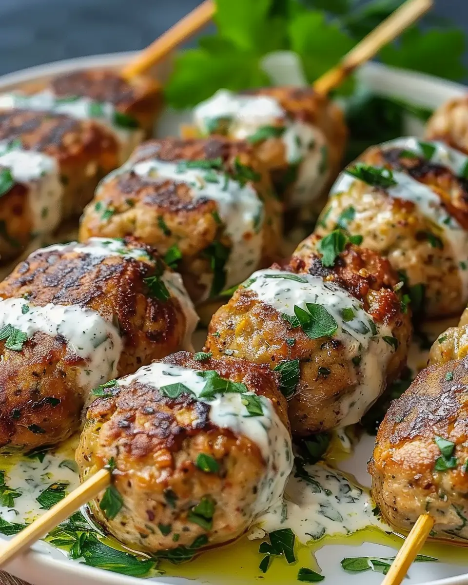 Chicken Kofta Garlic Yogurt Sauce: A Flavorful Easy Delight