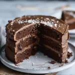 Salted chocolate cake