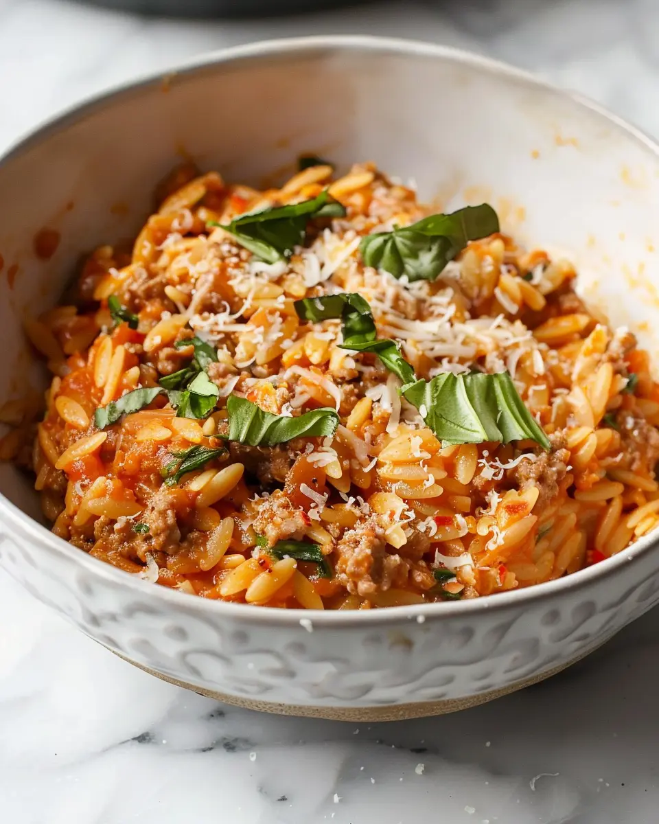 Creamy Tomato Ground Beef Orzo: A Quick and Comforting Meal