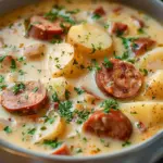 Creamy Cajun Potato Soup with Andouille Sausage