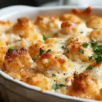 Chicken Alfredo Tater Tot Casserole